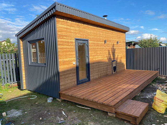 Баня ЛОФТ 6х2,5 метра